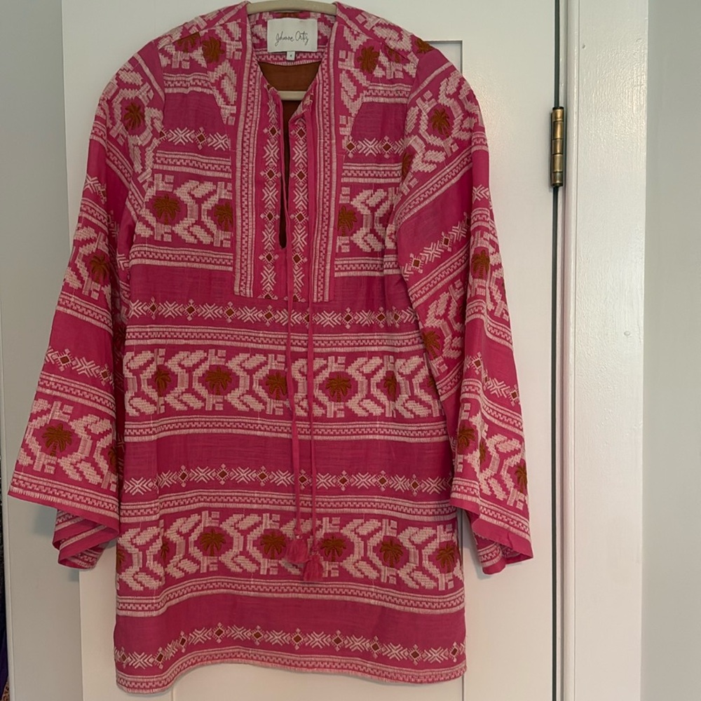 Johanna Ortiz Apurimac Embroidered Mini Tunic Dress size 4